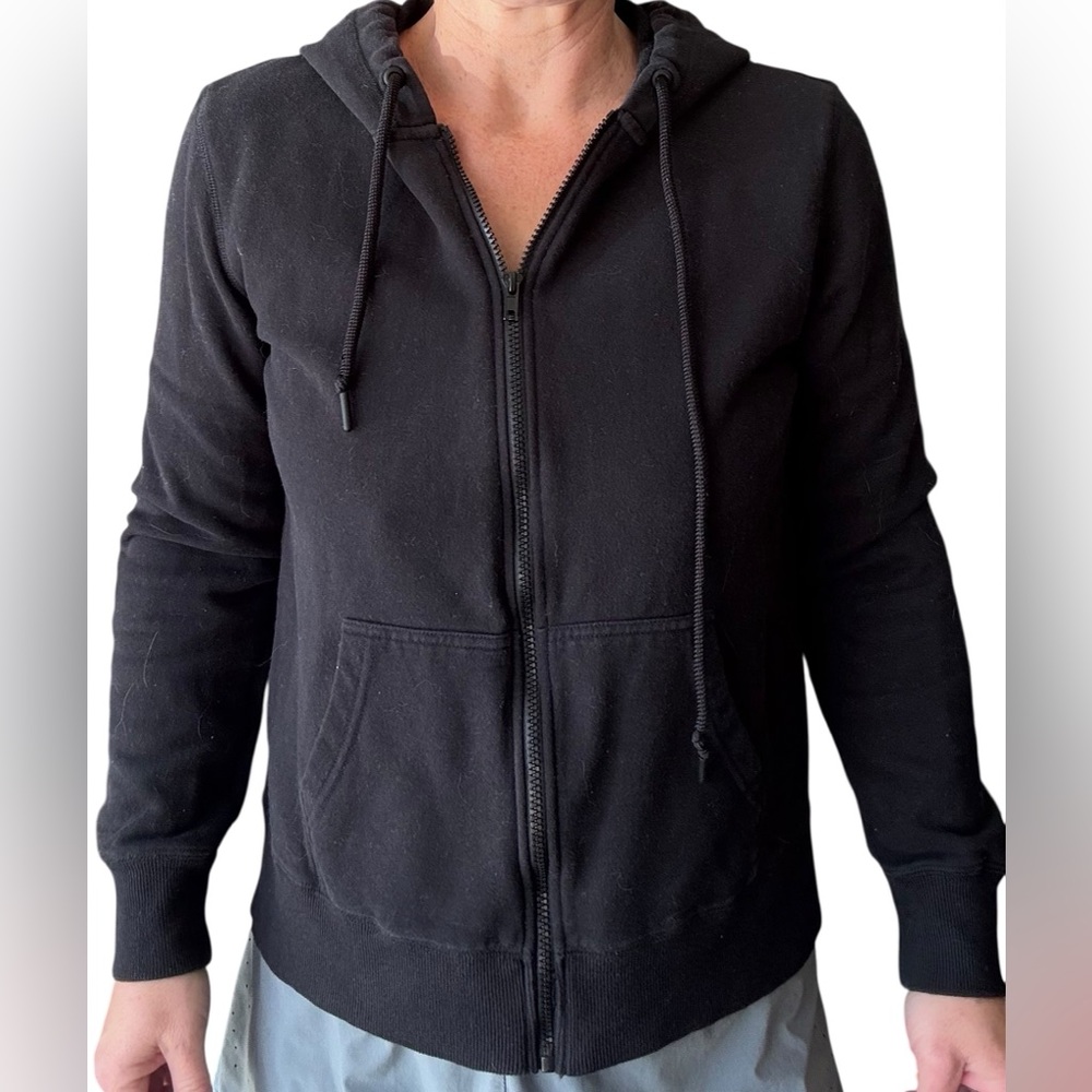 Women's Black Zippered Hoodie